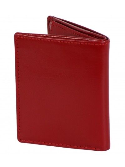 Mały portfel skórzany EL FOREST 854 czerwony skóra